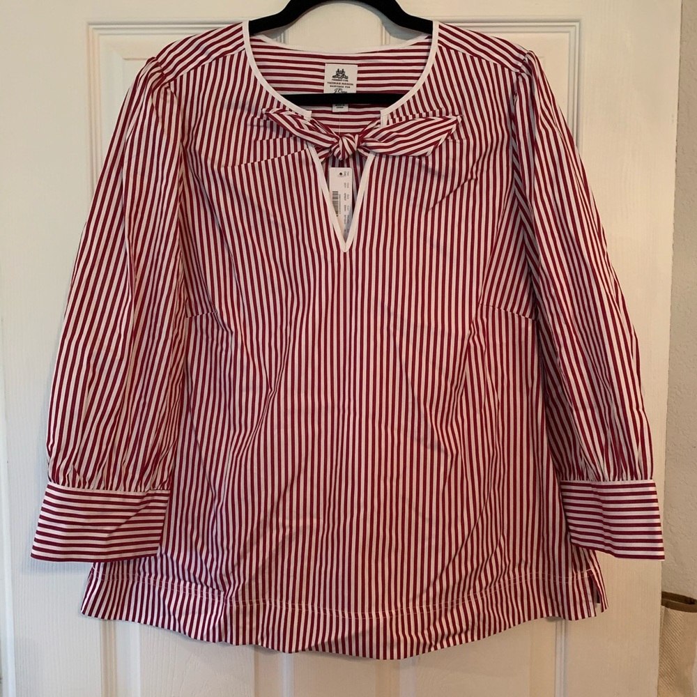 JCrew/Thomas Mason stripe top - size XL - NWT